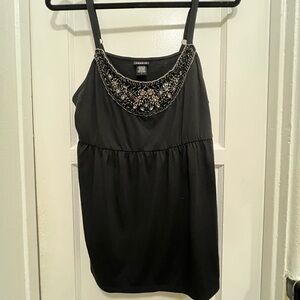 Torrid Black Camisole with Embellished Neckline